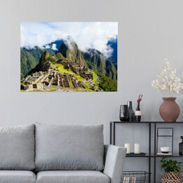 Plakat Mgliste chmury nad Machu Picchu