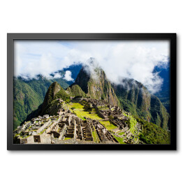 Obraz w ramie Mgliste chmury nad Machu Picchu