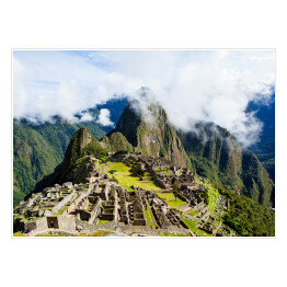 Mgliste chmury nad Machu Picchu