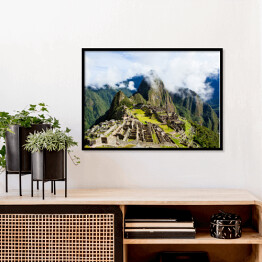 Plakat w ramie Mgliste chmury nad Machu Picchu