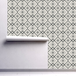 Tapeta samoprzylepna w rolce Kwadraty oddzielone zygzakiem - stylowy minimalistyczny wzór