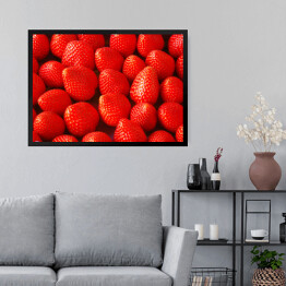 Obraz w ramie Lśniące truskawki