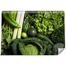 Fototapeta Zestaw zielonych warzyw