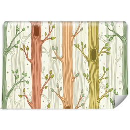 Tapeta samoprzylepna w rolce Kolorowy wzór z pnących drzew