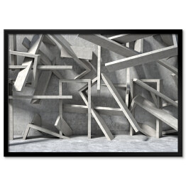 Geometryczna ściana w nieładzie - 3D