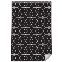 Tapeta samoprzylepna w rolce Wzór z czarnych kafelków - efekt 3D