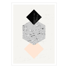 Plakat samoprzylepny Kompozycja z figur geometrycznych na białym tle
