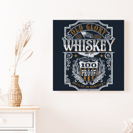Obraz na płótnie Ilustracja w stylu vintage - whisky 