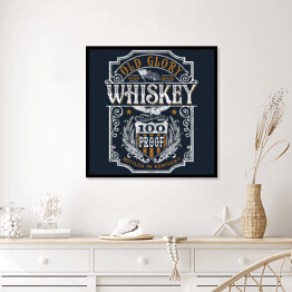 Plakat w ramie Ilustracja w stylu vintage - whisky 