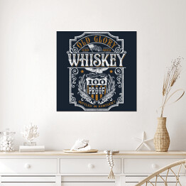 Plakat samoprzylepny Ilustracja w stylu vintage - whisky 