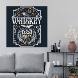 Plakat samoprzylepny Ilustracja w stylu vintage - whisky 