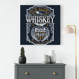 Obraz na płótnie Ilustracja w stylu vintage - whisky 