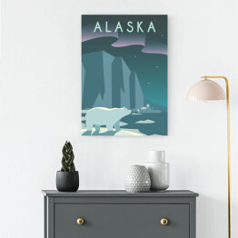 Obraz na płótnie Podróżnicza ilustracja - Alaska