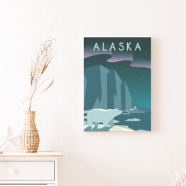Obraz na płótnie Podróżnicza ilustracja - Alaska