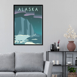 Plakat w ramie Podróżnicza ilustracja - Alaska