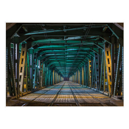 Plakat samoprzylepny Most Gdański wieczorem