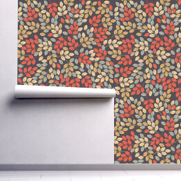 Tapeta samoprzylepna w rolce Elegancki kolorowy wzór z jesiennych liści