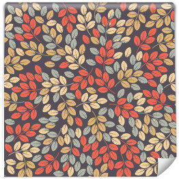 Tapeta samoprzylepna w rolce Elegancki kolorowy wzór z jesiennych liści