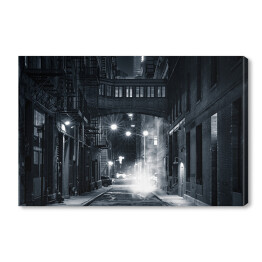 Obraz na płótnie Mroczna uliczka w Nowym Jorku nocą