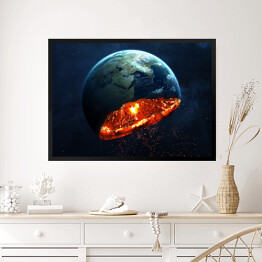 Obraz w ramie Ziemia podczas wybuchu
