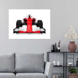 Samochód wyścigowy Formuły 1 - grafika na białym tle