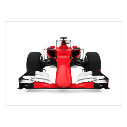 Plakat Samochód wyścigowy Formuły 1 - grafika na białym tle