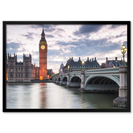 Plakat w ramie Big Ben i Pałac Westminsterski w Londynie, Wielka Brytania