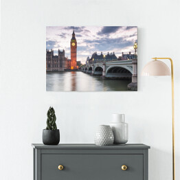 Obraz na płótnie Big Ben i Pałac Westminsterski w Londynie, Wielka Brytania