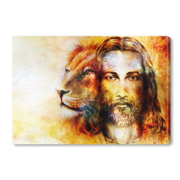 Obraz na płótnie Jezus z lwem