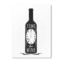 Obraz na płótnie Butelka wina z zegarem