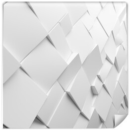 Fototapeta winylowa zmywalna Geometryczne białe abstrakcyjne krzywe wielokąty 3D