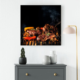 Obraz na płótnie Steki z wołowiny z grilla