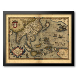 Obraz w ramie Archiwalne mapy z wyspami