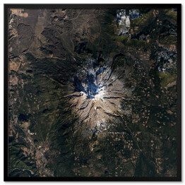 Plakat w ramie Góra widziana z kosmosu, widok satelitarny