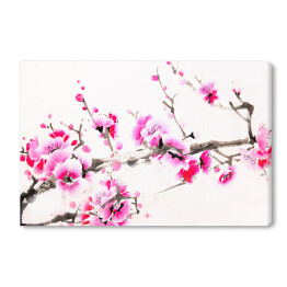 Obraz na płótnie Gałązka kwitnącej wiśni 