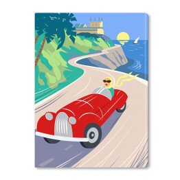 Obraz na płótnie Riviera Francuska - nadmorska droga
