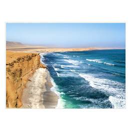 Plakat samoprzylepny Pustynia i morze w okolicy Paracas, Ameryka Południowa