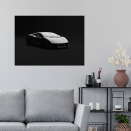 Plakat Czarny luksusowy sportowy samochód 
