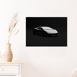 Plakat samoprzylepny Czarny luksusowy sportowy samochód 