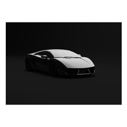 Plakat samoprzylepny Czarny luksusowy sportowy samochód 