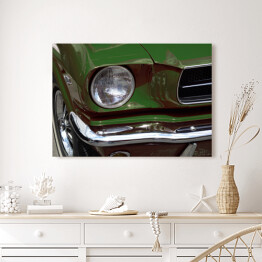 Obraz na płótnie Zielony Ford Mustang 1965