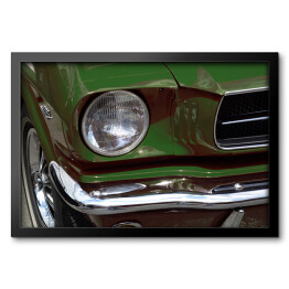 Obraz w ramie Zielony Ford Mustang 1965
