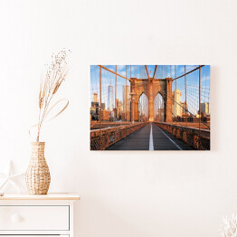 Obraz na płótnie Most Brooklyński o wschodzie słońca w Nowym Jorku