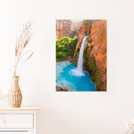 Plakat Wodospad Havasu w Arizonie