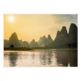 Plakat samoprzylepny Lijiang i wysokie góry w Guilin, Chiny