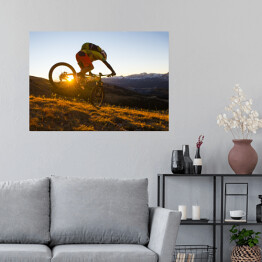 Plakat samoprzylepny Rower górski - skoki