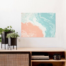 Plakat samoprzylepny Niebiesko rożowa abstrakcyjna powierzchnia