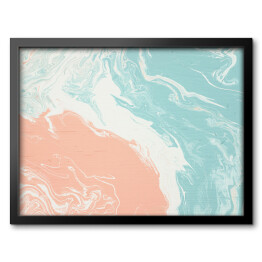 Obraz w ramie Niebiesko rożowa abstrakcyjna powierzchnia