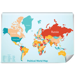 Fototapeta Kraje na mapie świata