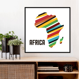 Mapa Afryki w kolorowe pasy